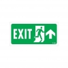 Exit Yukarı Sağ Ok İşaretli Uyarı Levhası 17,5x25 KOD:955