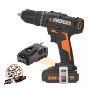 Worx Wx370.9C 20Volt/2.0Ah. Liıon Tek Akülü Profesyonel Şarjlı Darbeli Matkap