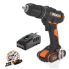 Worx Wx370.9C 20Volt/2.0Ah. Liıon Tek Akülü Profesyonel Şarjlı Darbeli Matkap